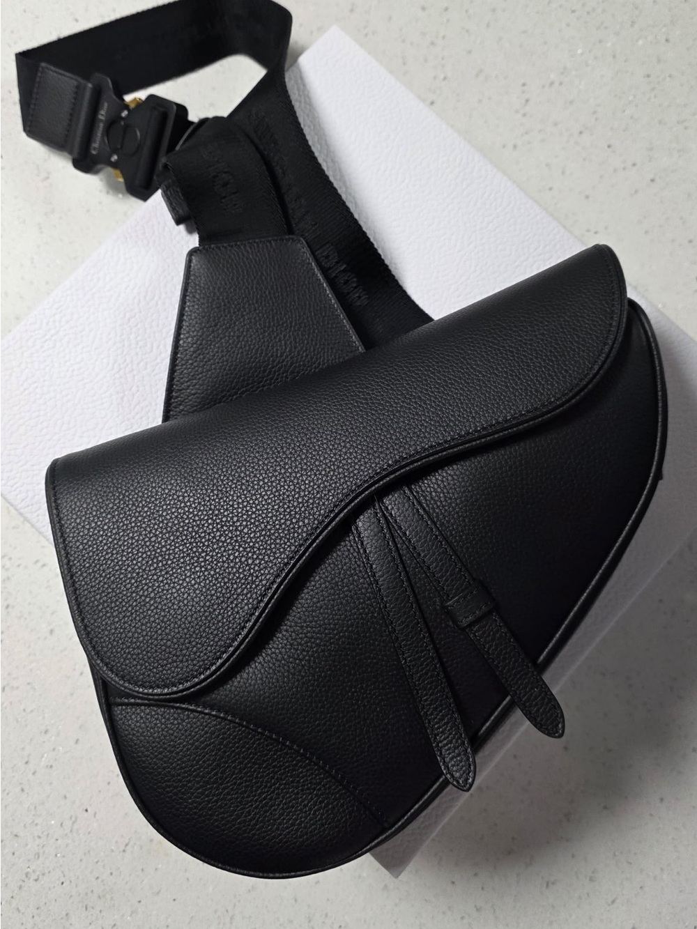 Dior Black Saddle Shoulder Bag